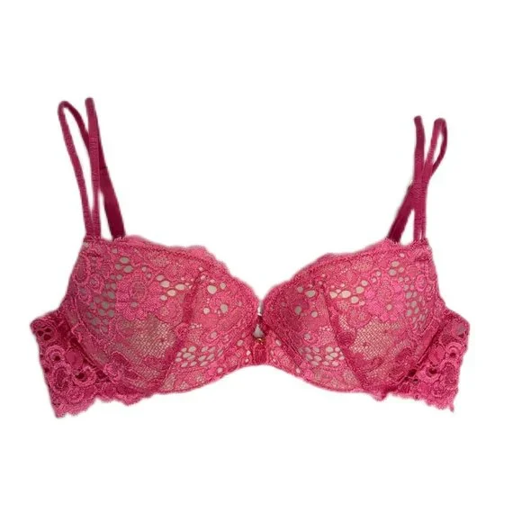 Victoria's Secret Pink floral lace push up bra 34A - Picture 1 of 11